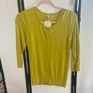 Halogen Chartreuse Knit Sweater
